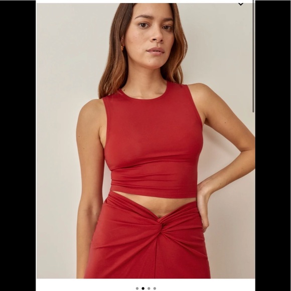 Reformation Red Cherry Rylan Set - Picture 3 of 9